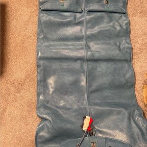 American Tourister Blue Leather garment Bag